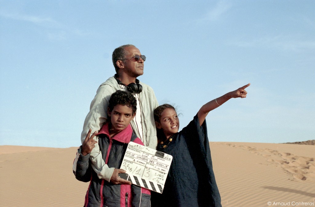Sissako with actors Layla Walet Mohamed and Medhi A.G. Mohamed