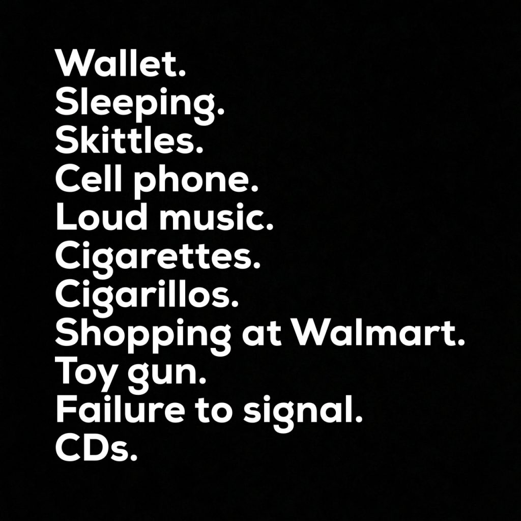 Things that get black people killed.